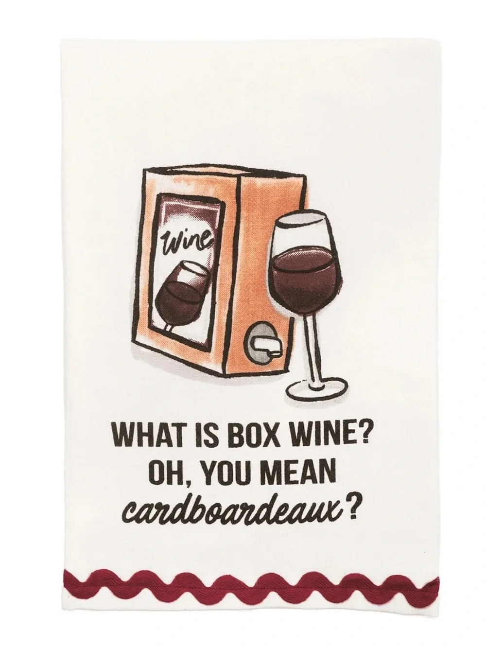 Box Wine Bar Trim Towel by Mud Pie